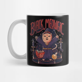 Black Meowgic cat Mug